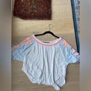 Free People Soft T Shirt Palm Tree XS